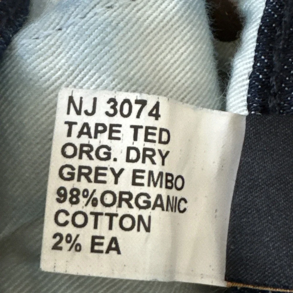 Nudie‎ jeans Men's W 29 Tape Ted Organic Dry Jeans Slim Dk Blue EUC